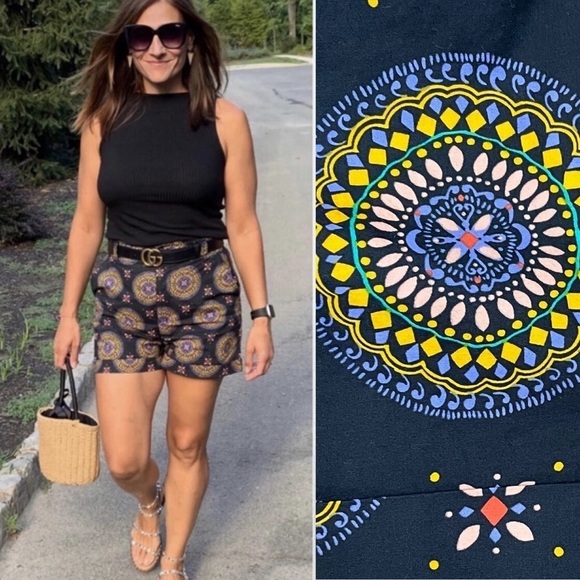 Anthropologie Maeve Abstract City Shorts 12 - Picture 3 of 12